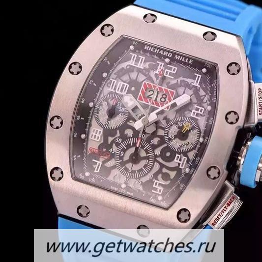 High Quality Richard Mille RM011-FM Felipe Massa Chrono Titanium Black Dial 7750