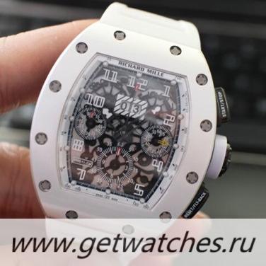 Shop Richard Mille RM011-FM Felipe Massa Chrono White PVD White Dial 7750
