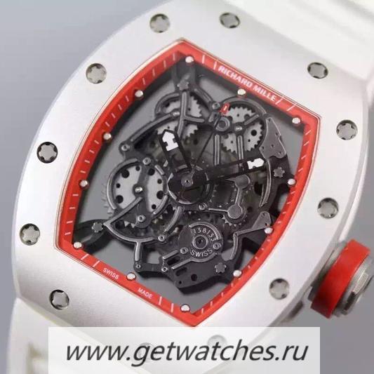 NEW Replica Richard Mille RM035 White PVD Red Dial M9015
