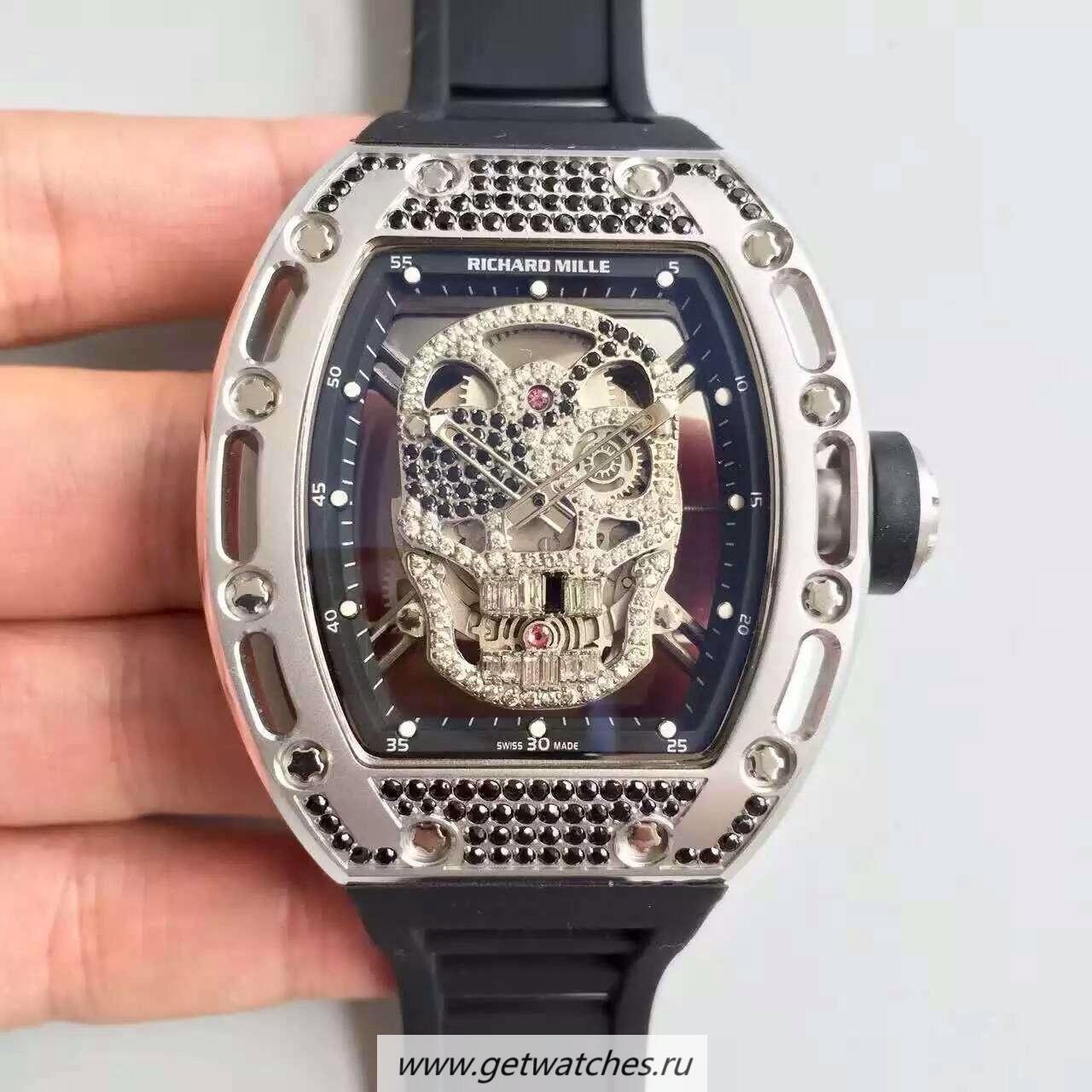 Shop Richard Mille RM052 SF Titanium & Black D1am0nd D1am0nd Skull Dial M6T51