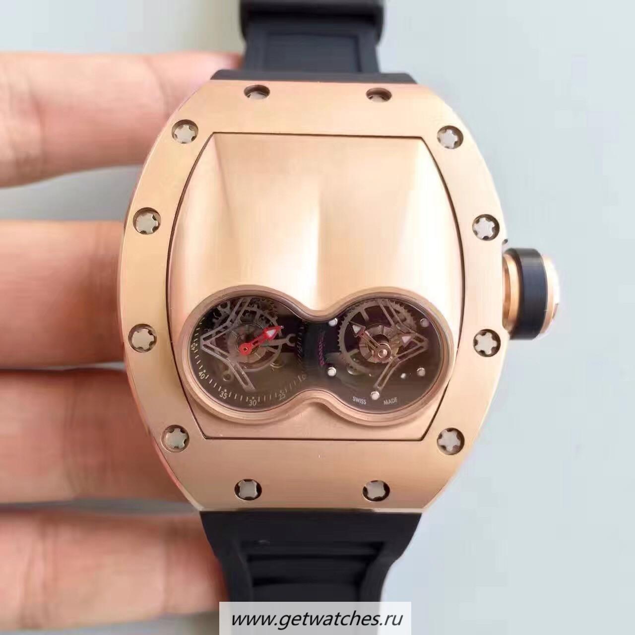 Replica Richard Mille RM053 Pablo MacDonough Tourbillon Rose Gold Black Dial 2824