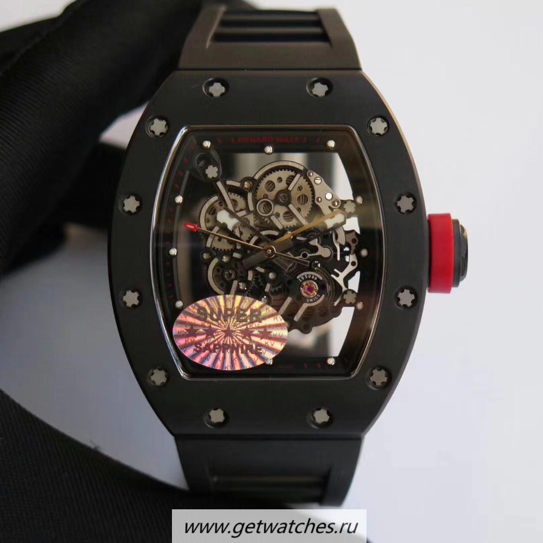 High Quality Richard Mille RM055 KVF V2 Ceramic Black Dial M8215