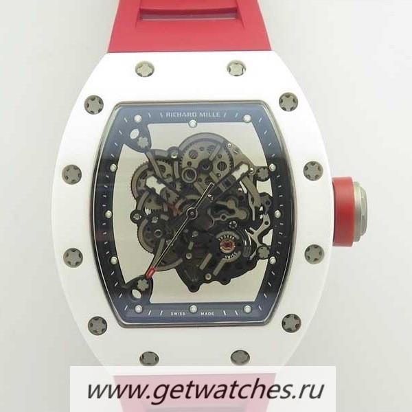 NEW Replica Richard Mille RM055 KVF V2 White Ceramic Skeleton Dial M8215