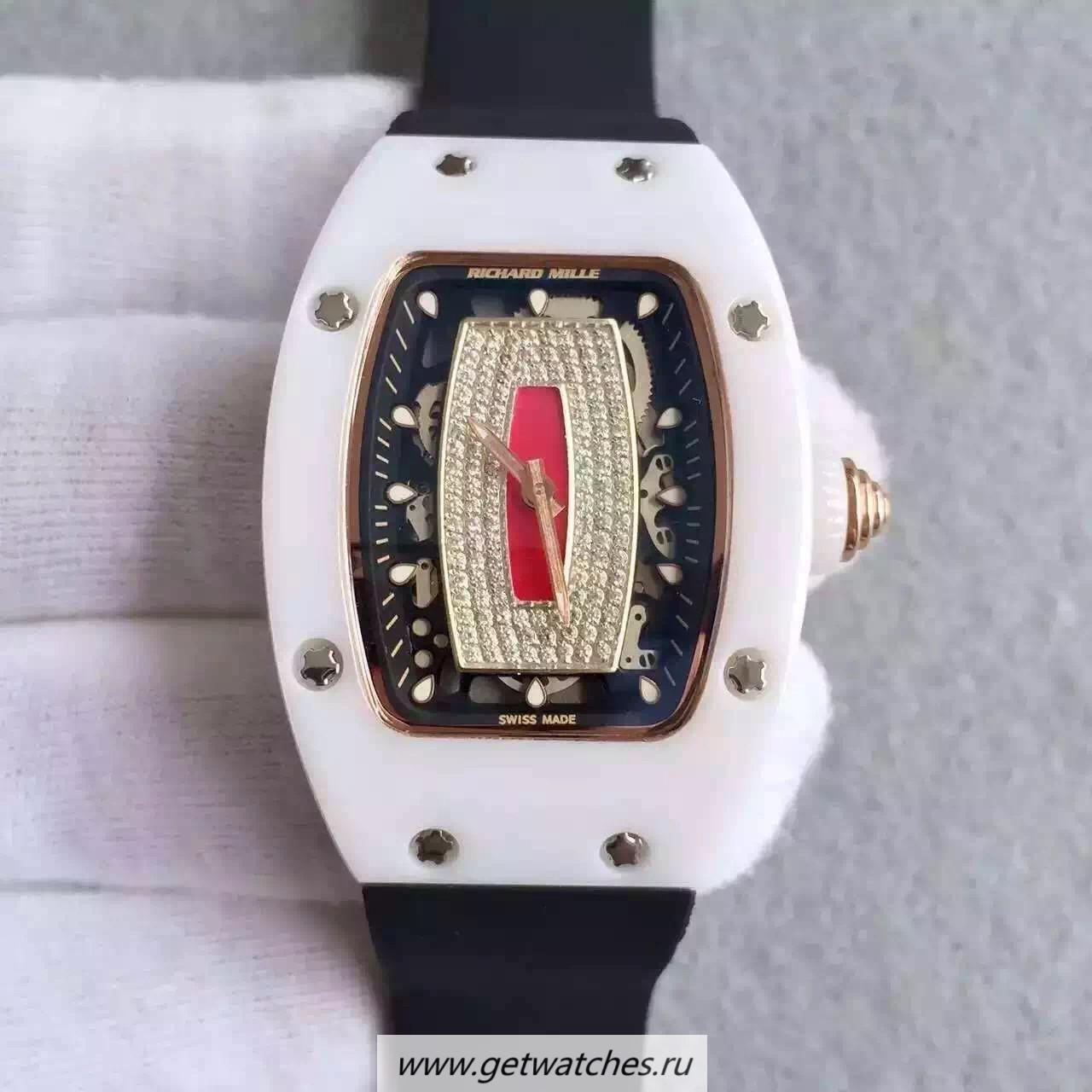 Best Price Richard Mille RM07 Ladies Ceramic Red & D1am0nds Dial M6T51
