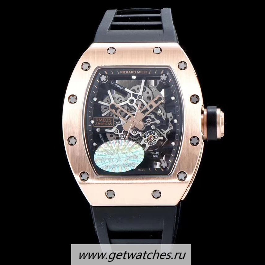 High Quality Richard Mille RM35 Americas KVF V2 Rose Gold Black Dial M8215