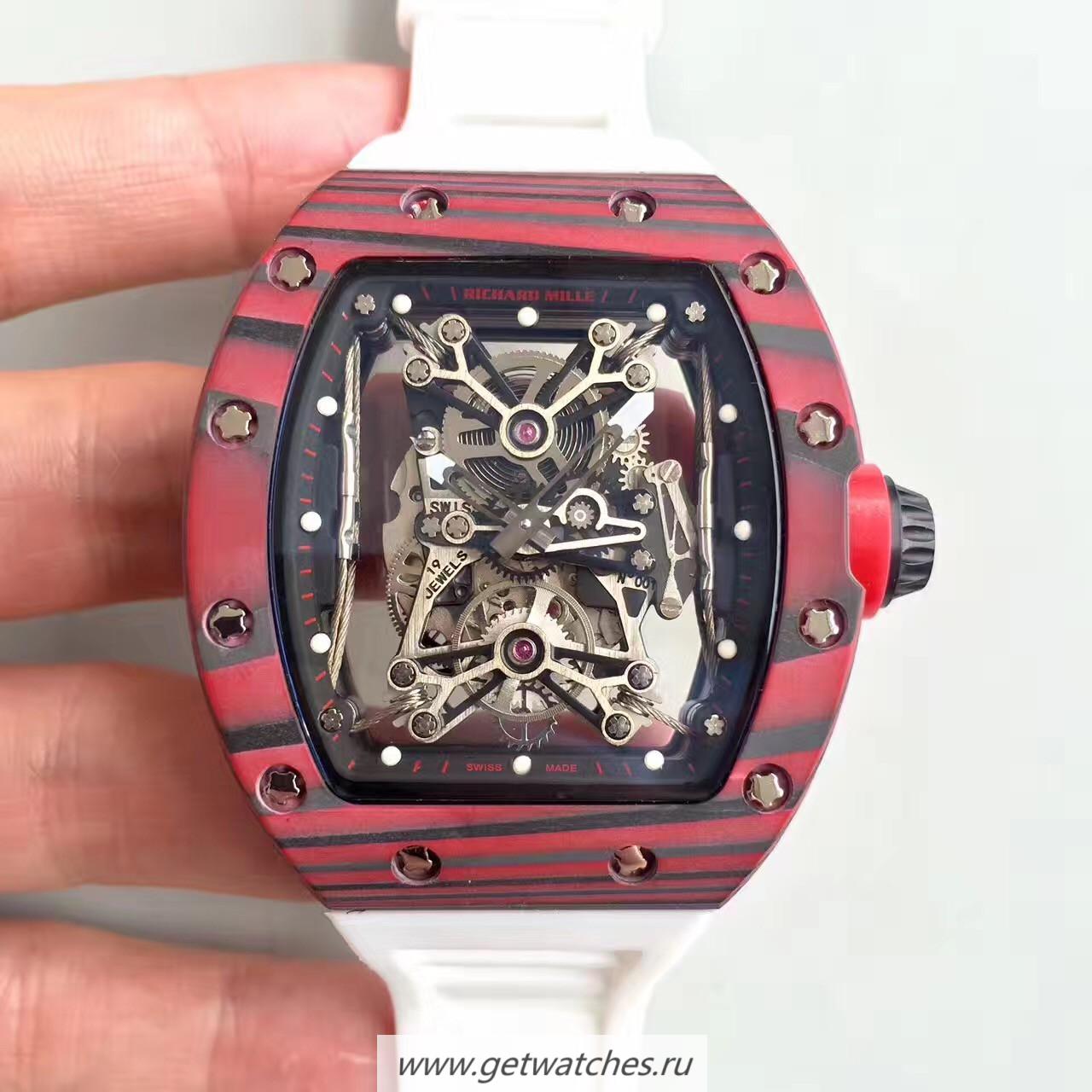 Shop Richard Mille RM50-27-01 NTPT KVF Red Forged Carbon Black & Skeleton Dial M9015