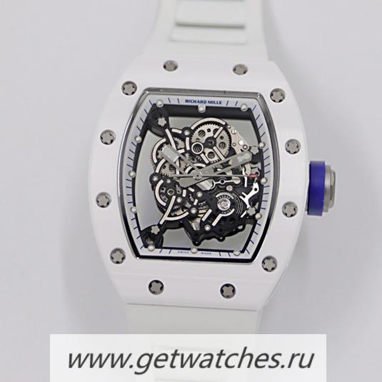 Fake Richard Mille RM55 KVF V3 White Ceramic & Titanium White Dial M8215