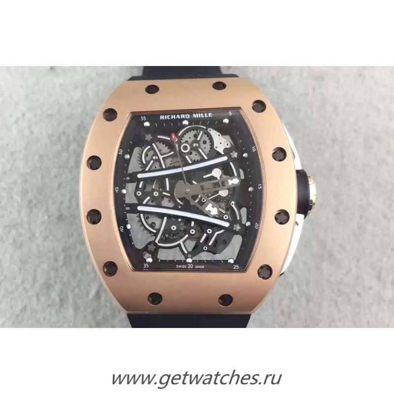 High Quality Richard Mille RM61 Rose Gold Skeleton Dial M9015