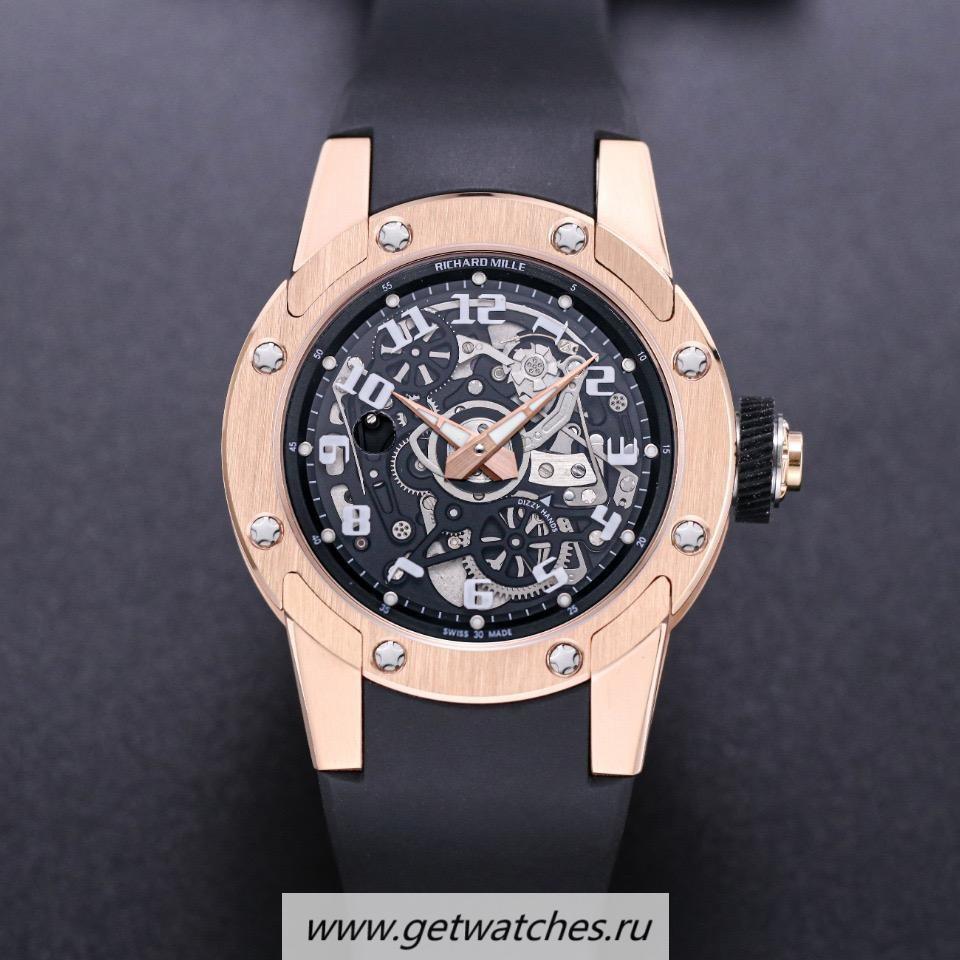 Replica Richard Mille RM63-01 V9F Rose Gold Black Dial Black Crown 23J