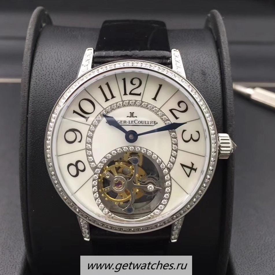Fake Jaeger-LeCoultre Rendez-Vous Tourbillon 3413408 Noob Factory SS & D1am0nds Mother Of Pearl Dial Tourbillon