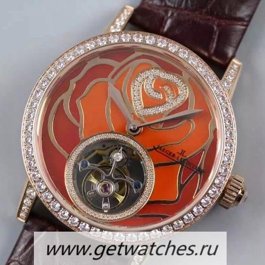 High Quality Jaeger-LeCoultre Rendez Vous Tourbillon Ladies Rose Gold & D1am0nds D1am0nds & Red Dial Tourbillon