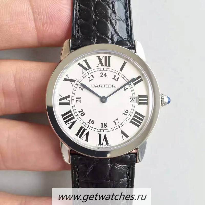 Perfect Replica Ca*t1er Ronde Solo W6700255 36mm K11F SS White Dial Quartz