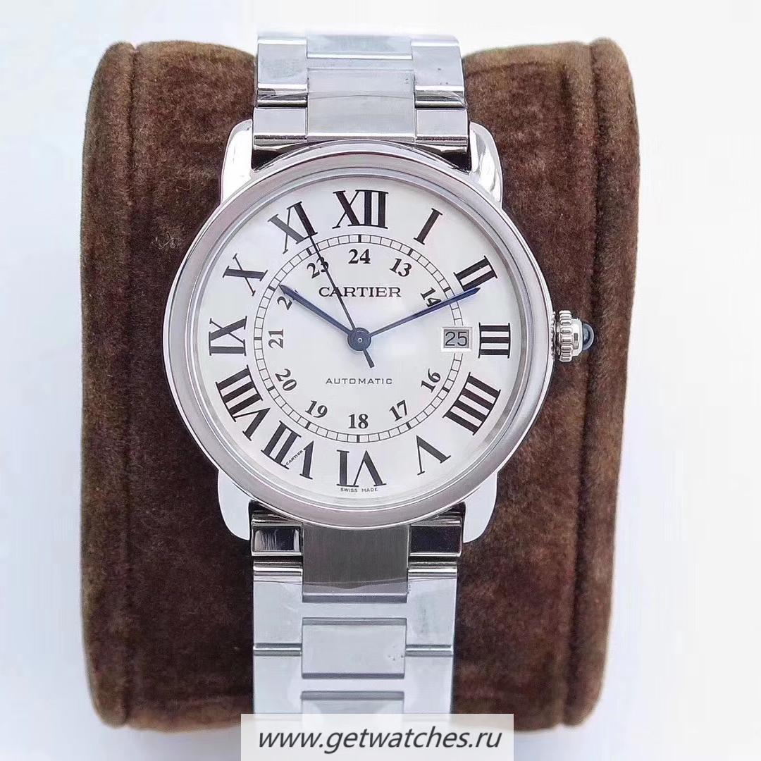 NEW Replica Ca*t1er Ronde Solo W6701011 42mm ZF SS White Dial M9015