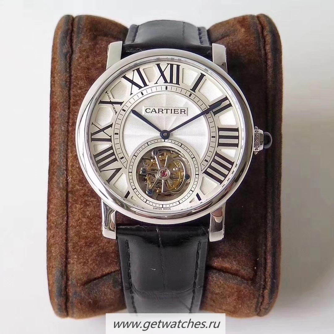 High Quality Ca*t1er Rotonde Flying Tourbillon W1556216 BLF V2 SS Silver Dial 9452 MC