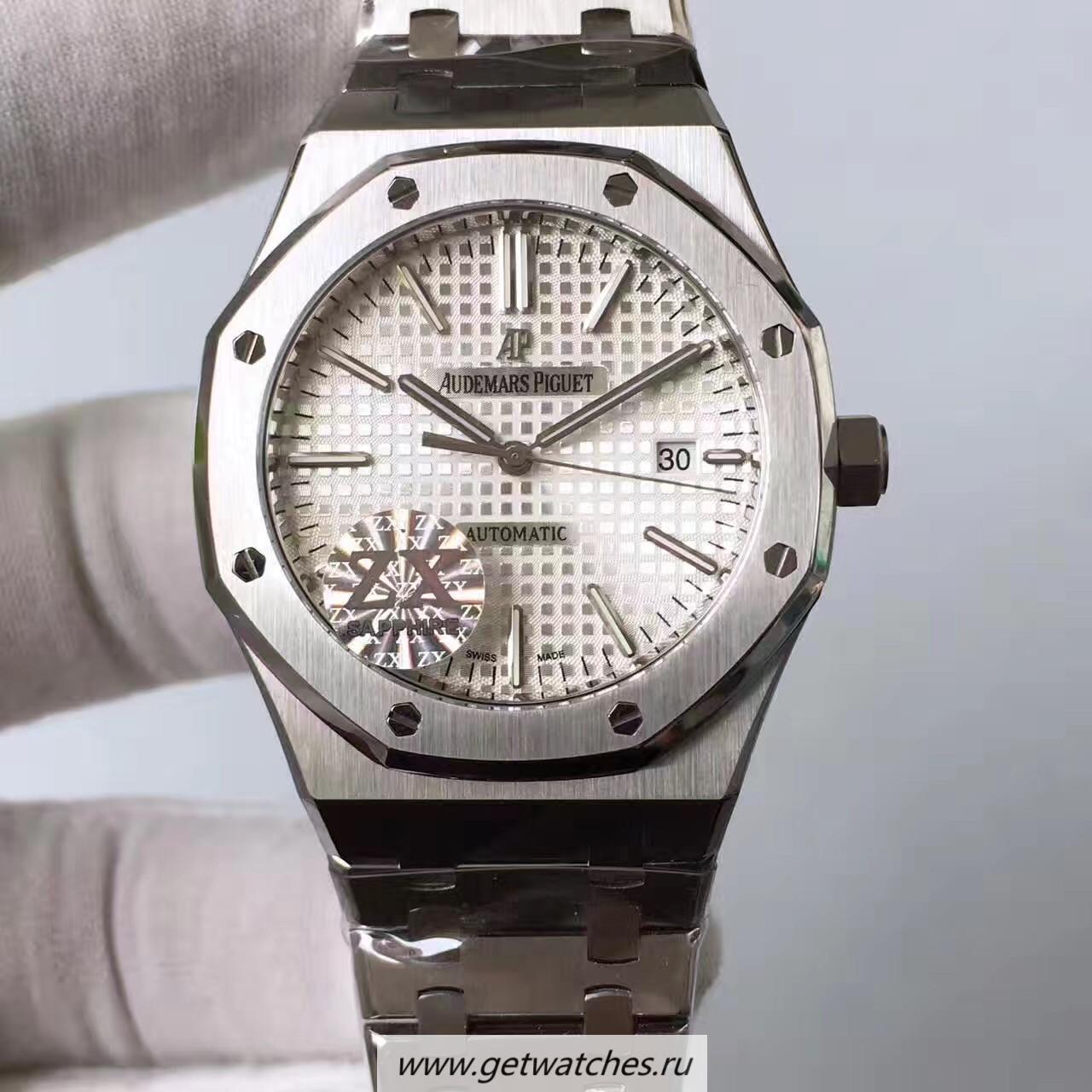 Shop Audemars P1g*et Royal Oak 15400 ZXF SS Silver Dial 3120