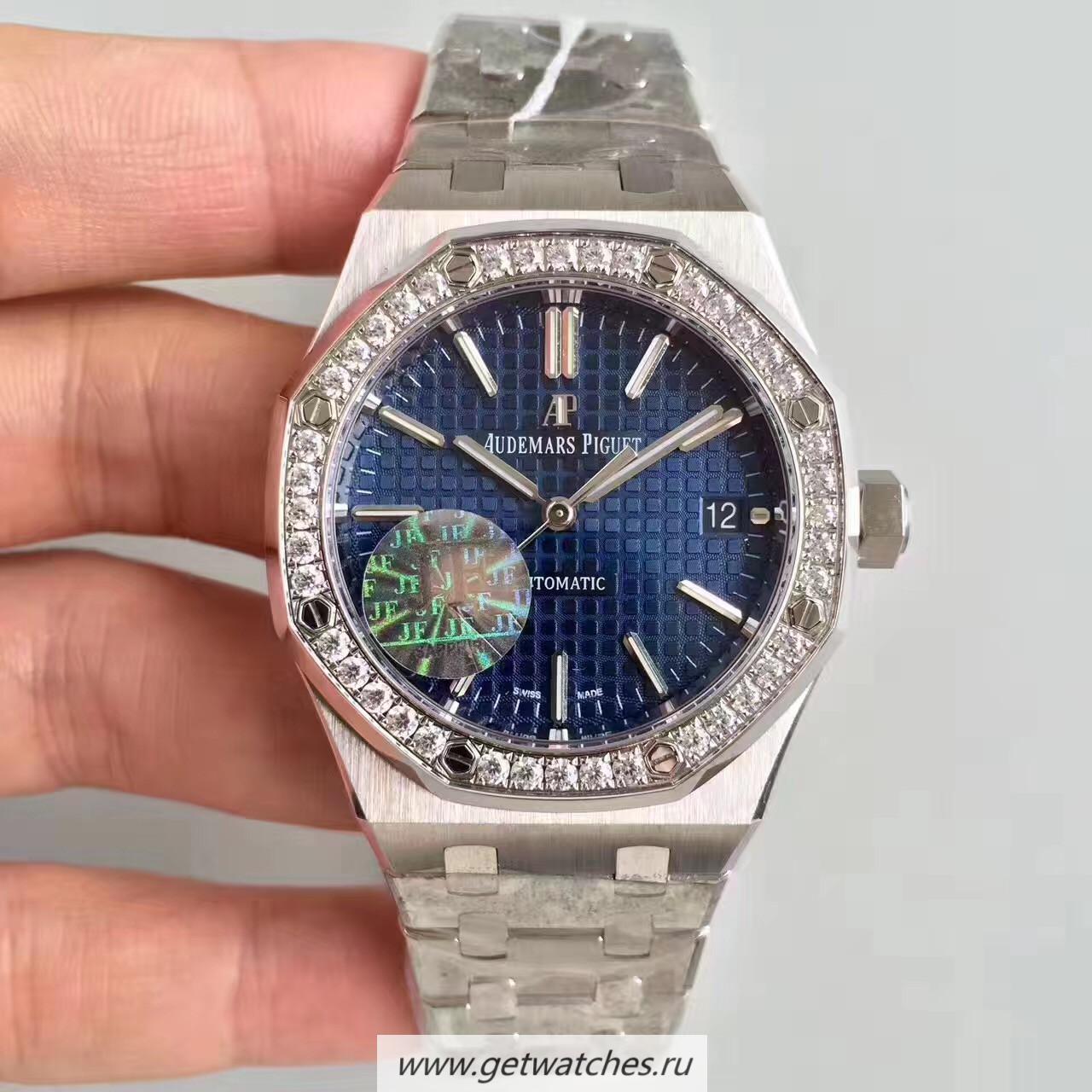 Shop Audemars P1g*et Royal Oak 15450 JF SS & D1am0nds Blue Dial 3120