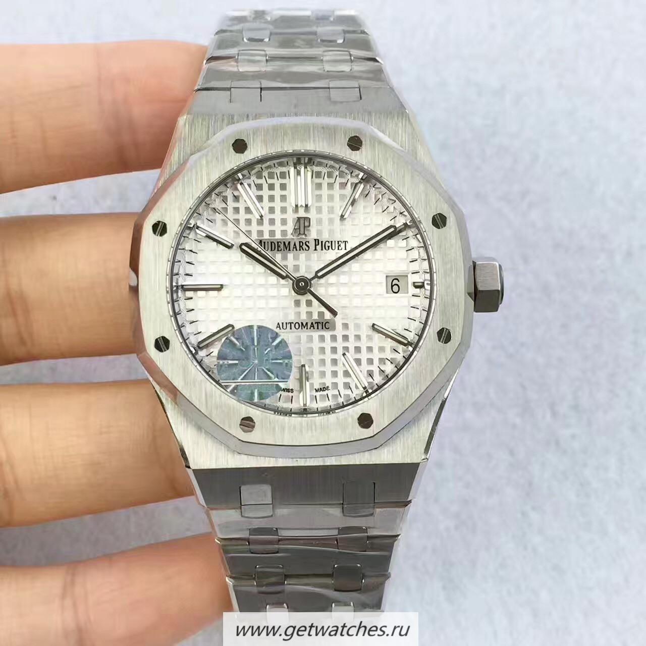 NEW Replica Audemars P1g*et Royal Oak 15450 JF SS Silver Dial 3120
