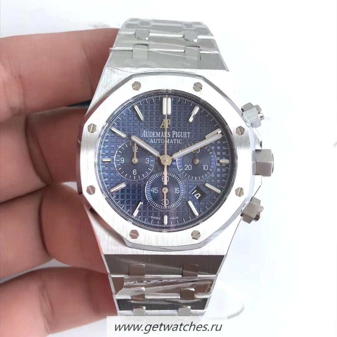 Fake Audemars P1g*et Royal Oak Chrono 26320 OMF SS Blue Dial 7750
