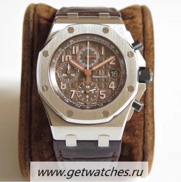 High Quality Audemars P1g*et Royal Oak Offshore Chrono 2018 SIHH 26470 JF V2 SS Brown Dial 3126