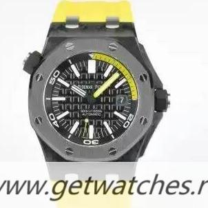 Replica Audemars P1g*et Royal Oak Offshore Diver 15707 Forged Carbon Black Dial 3120