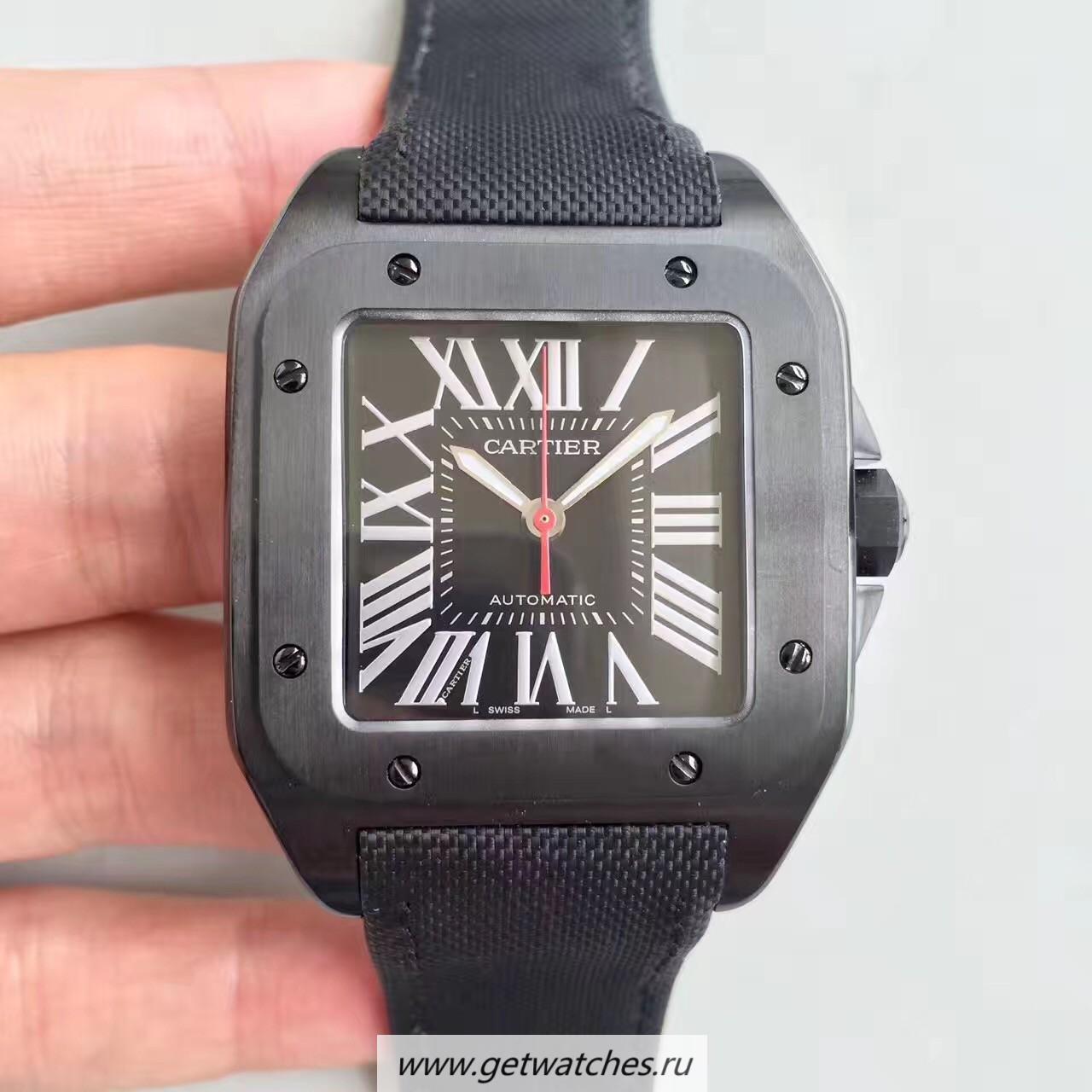 Best Price Ca*t1er Santos 100 XL WSSA0006 V6F PVD Black Dial 2824