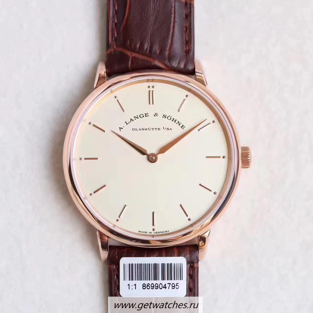 Fake A. Lange & Sohne Saxonia Thin 211.032 V6F Rose Gold Cream Dial M9015