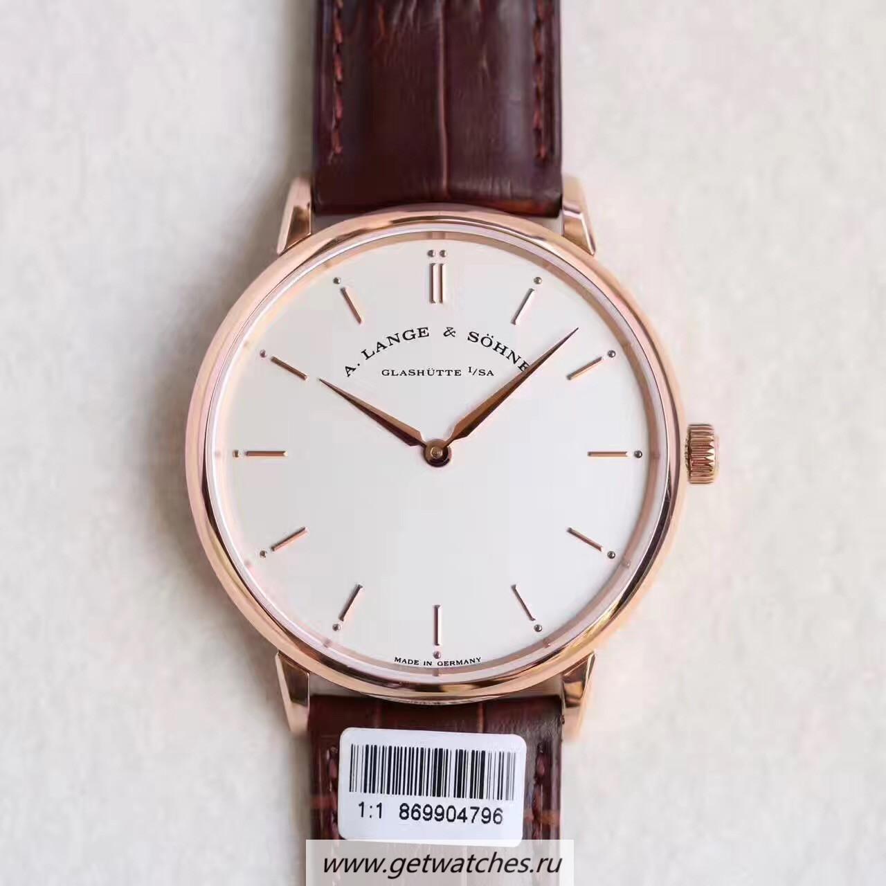 Perfect Replica A. Lange & Sohne Saxonia Thin 211.032 V6F Rose Gold White Dial M9015