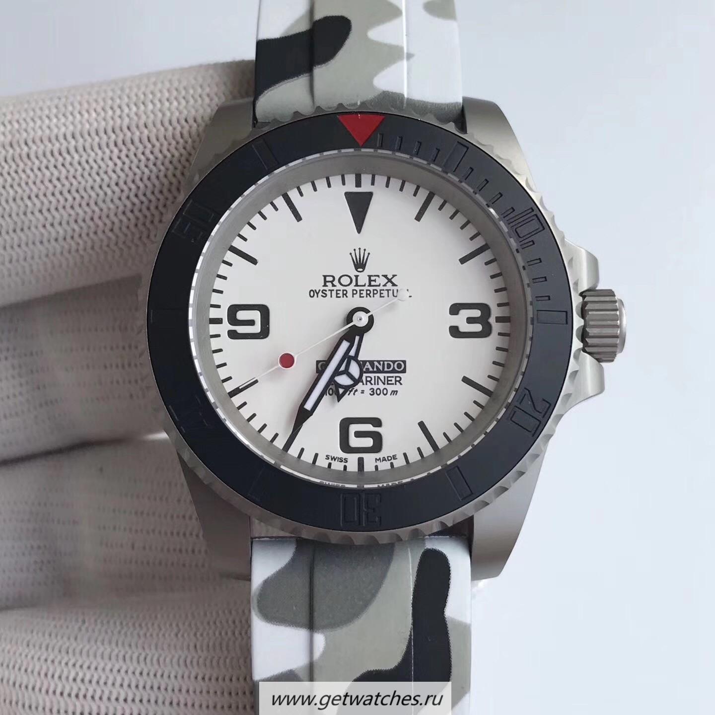 NEW Replica R01ex Submariner 114060 Bamford Commando BPF SS White Dial 2836