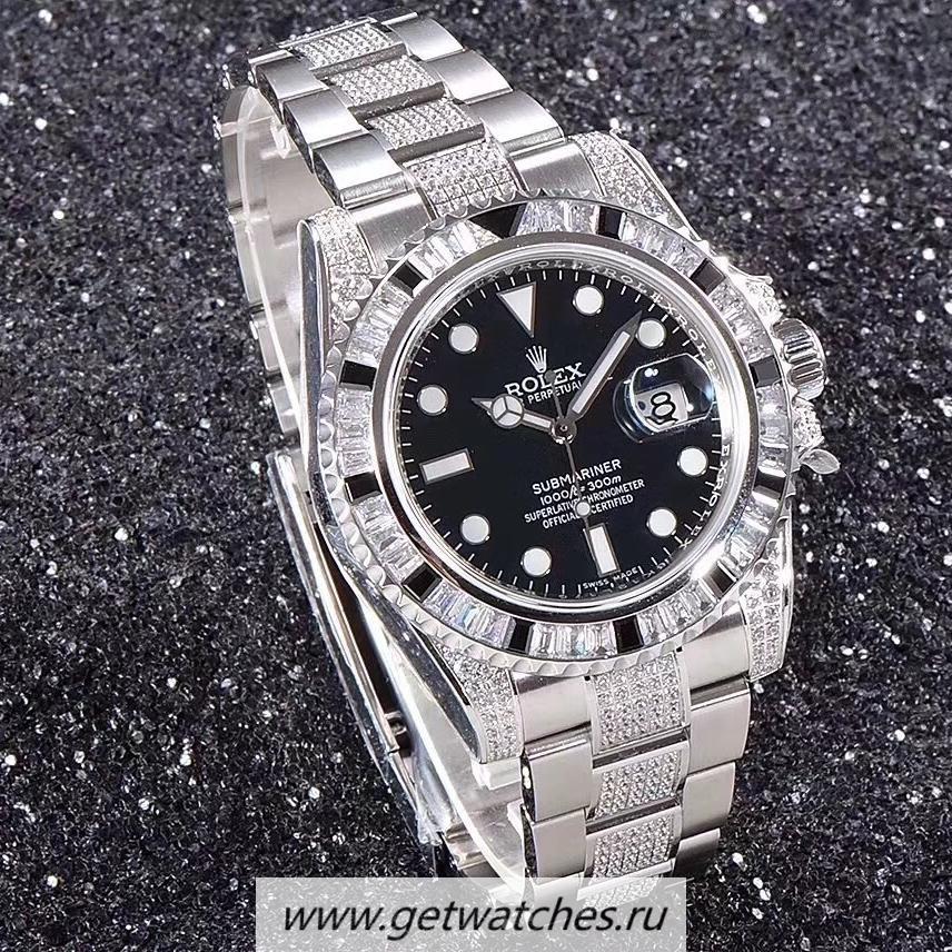 NEW Replica R01ex Submariner Date 116610 LN KSF SS & D1am0nds Black Dial 2836