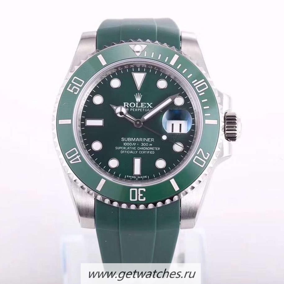 High Quality R01ex Submariner Date 116610 LV ORF SS Green Dial 2836