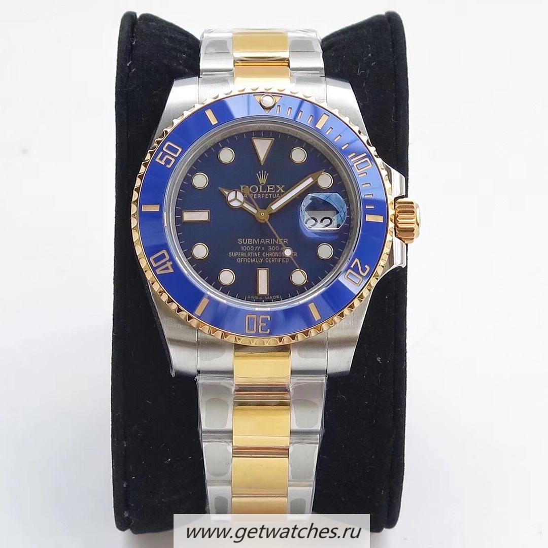Shop R01ex Submariner Date 116613 LB VRF 18K Yellow Gold Wrapped & SS Blue Dial 2836