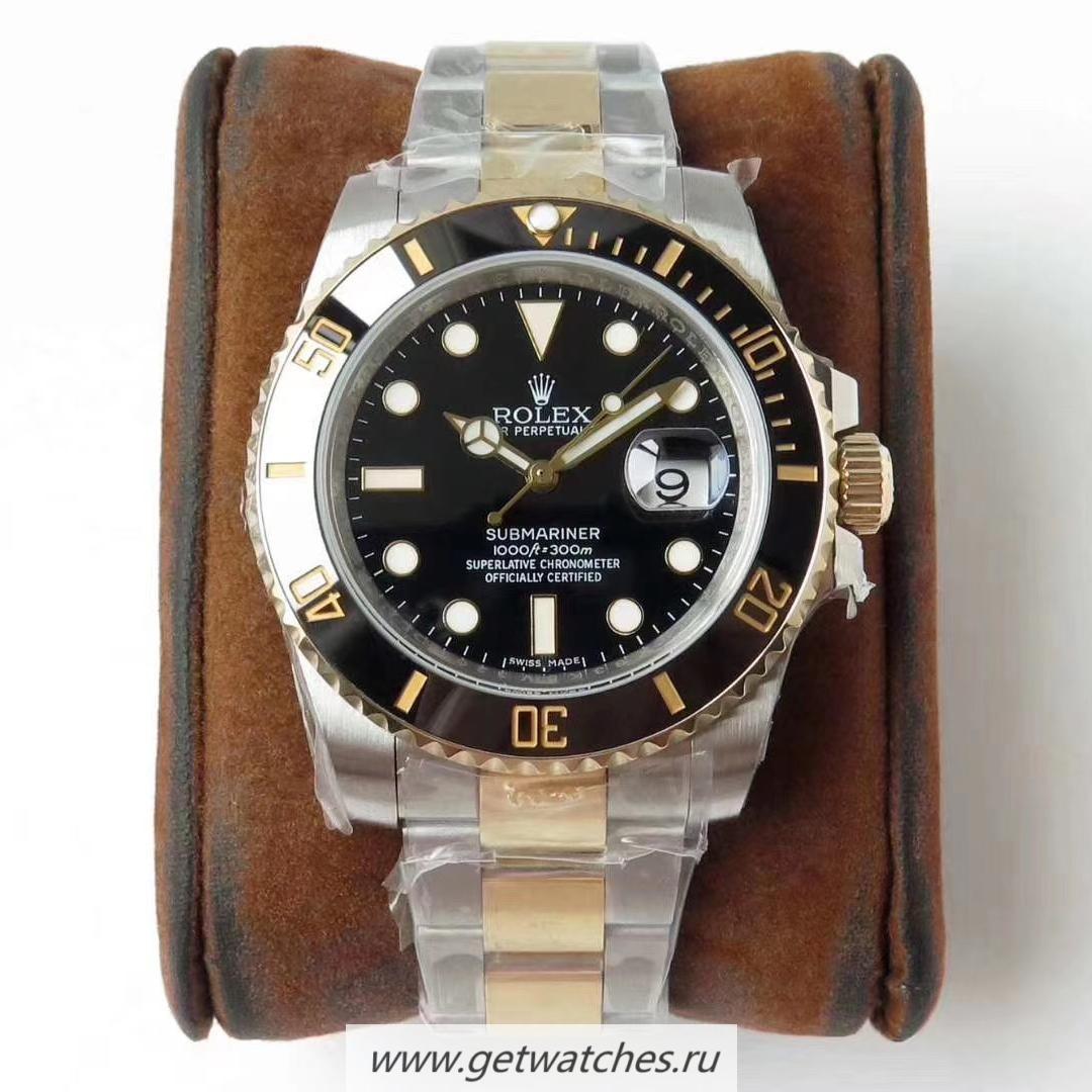 Best Price R01ex Submariner Date 116613 LN ROF 18K Yellow Gold Wrapped & SS Black Dial 2836