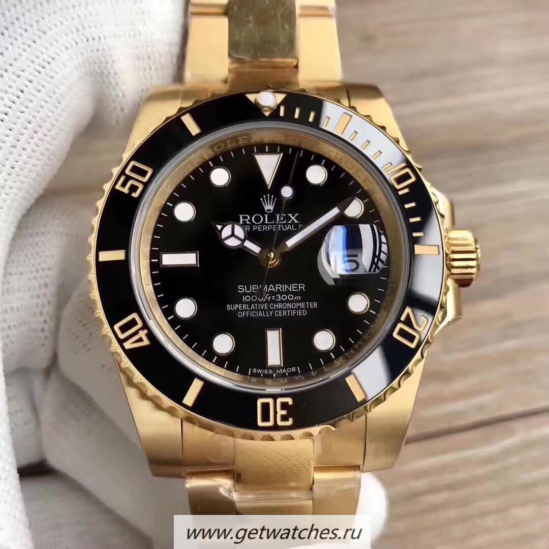 Perfect Replica R01ex Submariner Date 116618 LN BPF Yellow Gold Black Dial 2836