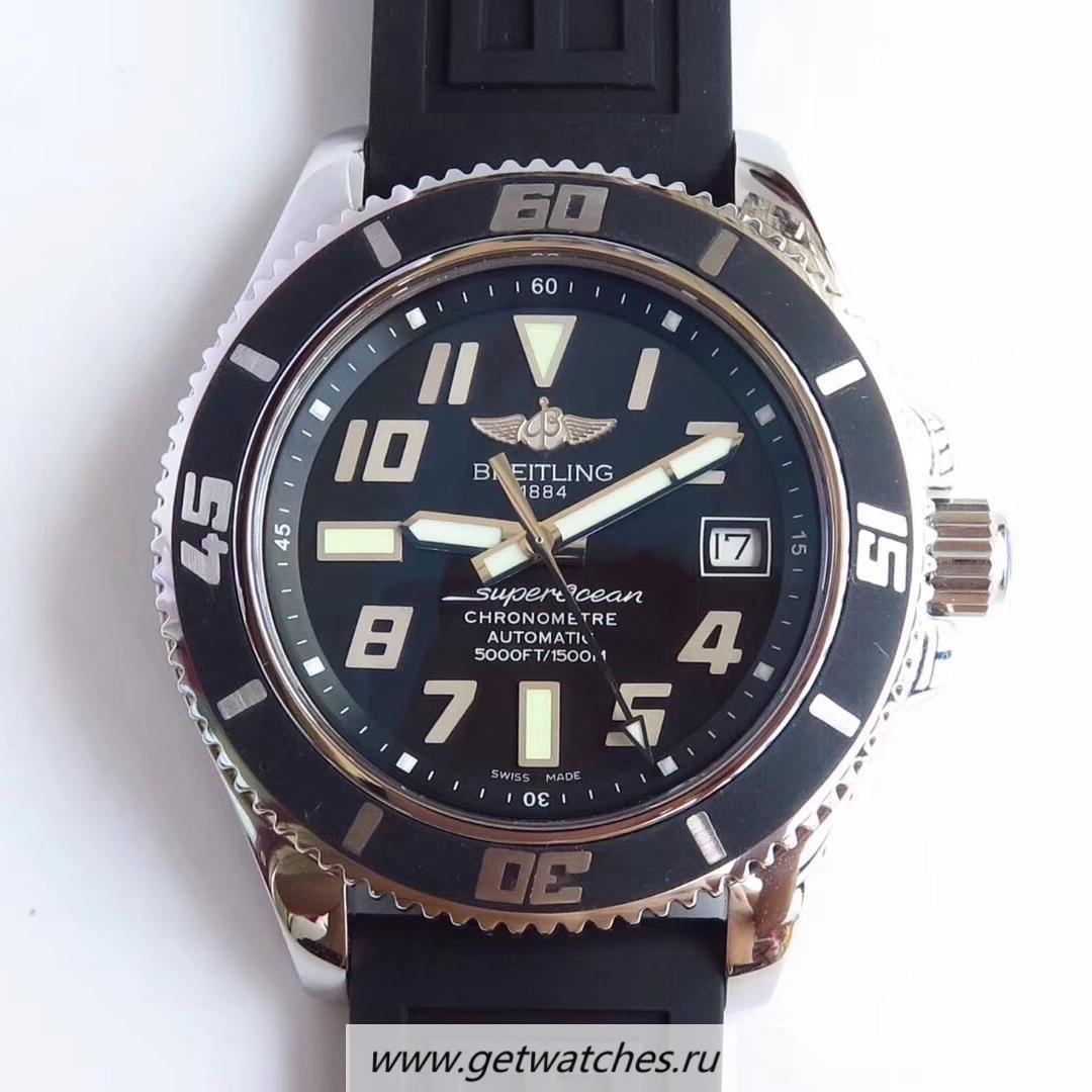 Best Price Breitling S*perocean 42 A1736402-BA28 ZF SS Black Dial 2824