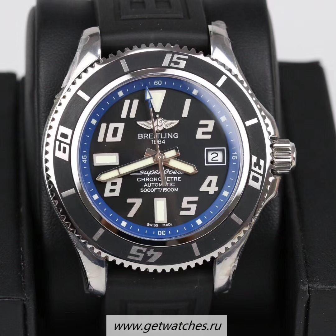 Perfect Replica Breitling S*perocean 42 Abyss Blue A1736402/BA30 GMF SS Black & Blue Dial 2824