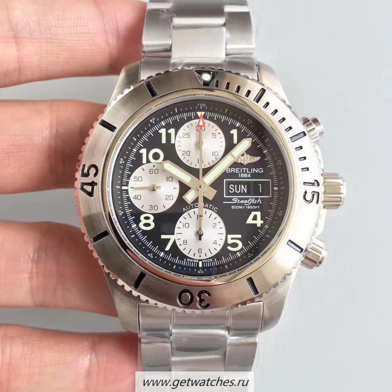 Best Price Breitling S*perocean Chrono Steelfish A13341C3/BD19/162A GF SS Black Dial 7750