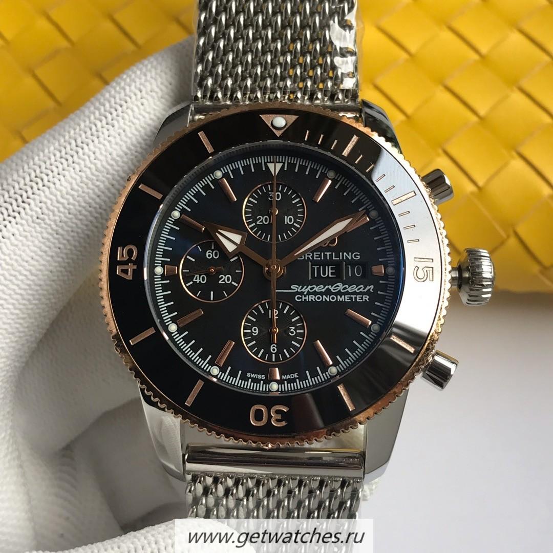 Perfect Replica Breitling S*perocean Heritage Chrono 44 A13312 AIF SS Black Dial 7750