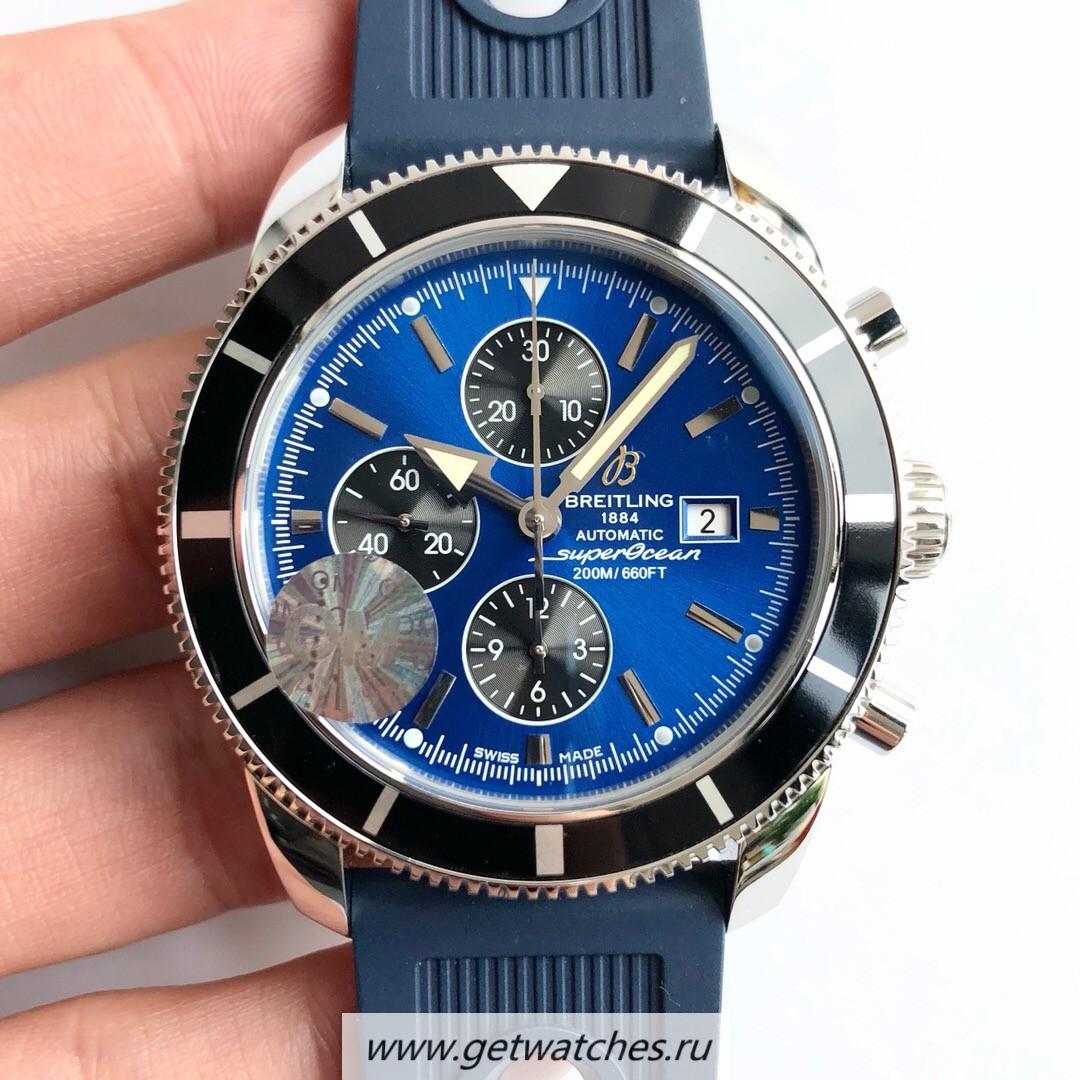 Fake Breitling S*perocean Heritage II Chrono 46 A1331216 OMF SS Blue Dial 7750