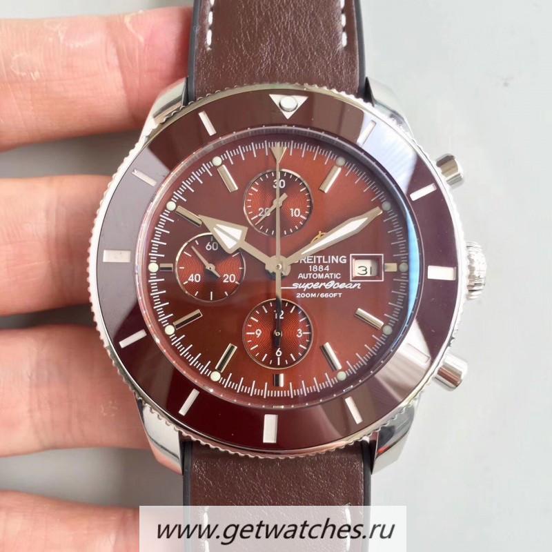 NEW Replica Breitling S*perocean Heritage II Chrono 46 A1331233/Q616 Noob Factory SS Brown Dial 7750