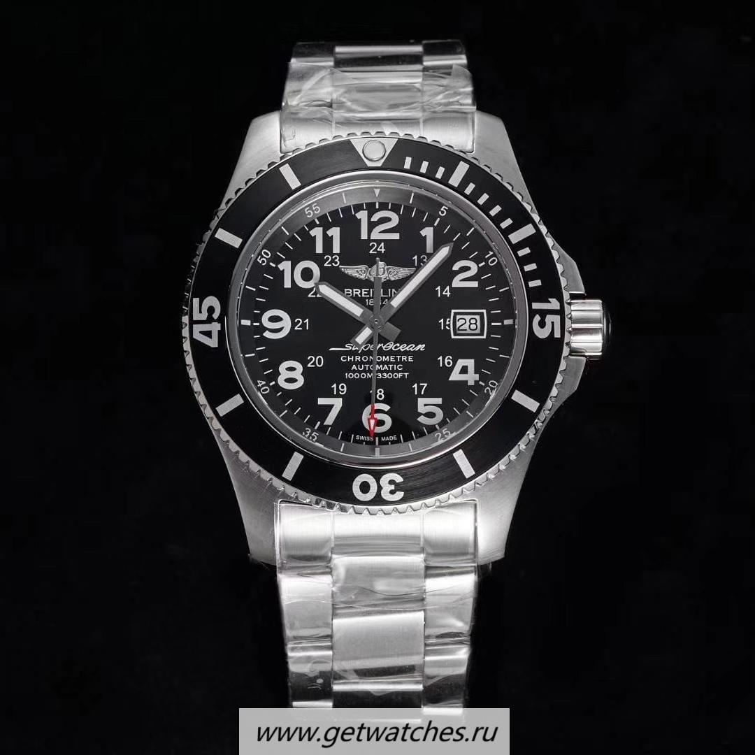 High Quality Breitling S*perocean II 44 TF SS Black Dial 2824