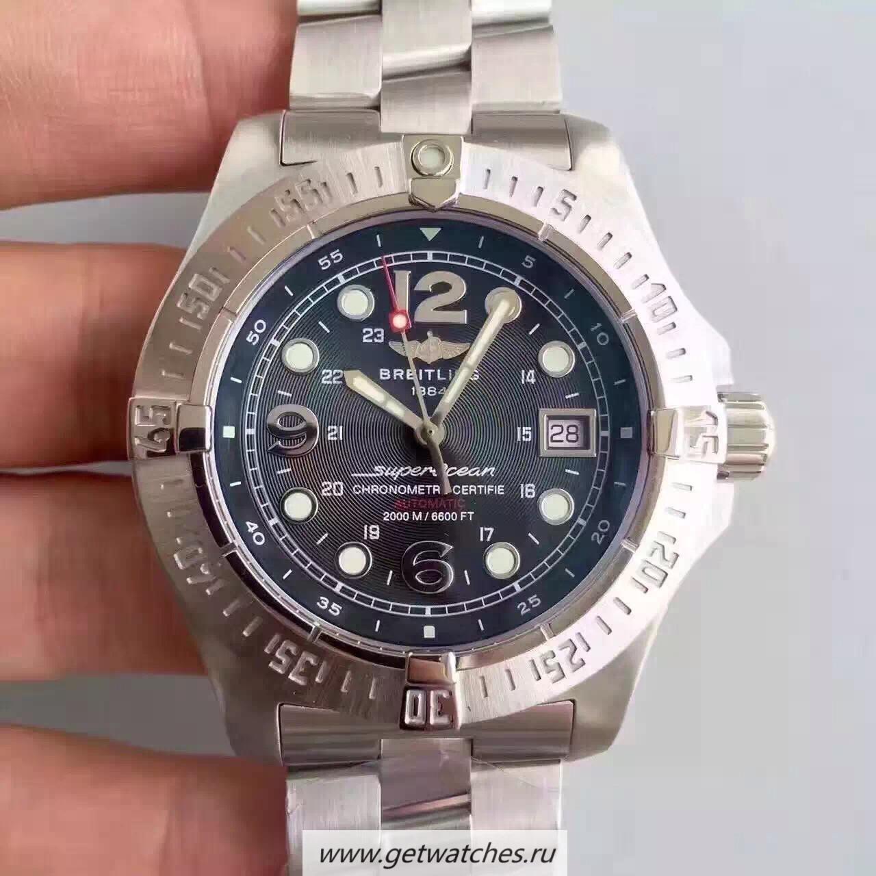 Copy Breitling S*perocean Steelfish A1739010-B772-134A Noob Factory SS Black Dial 2836