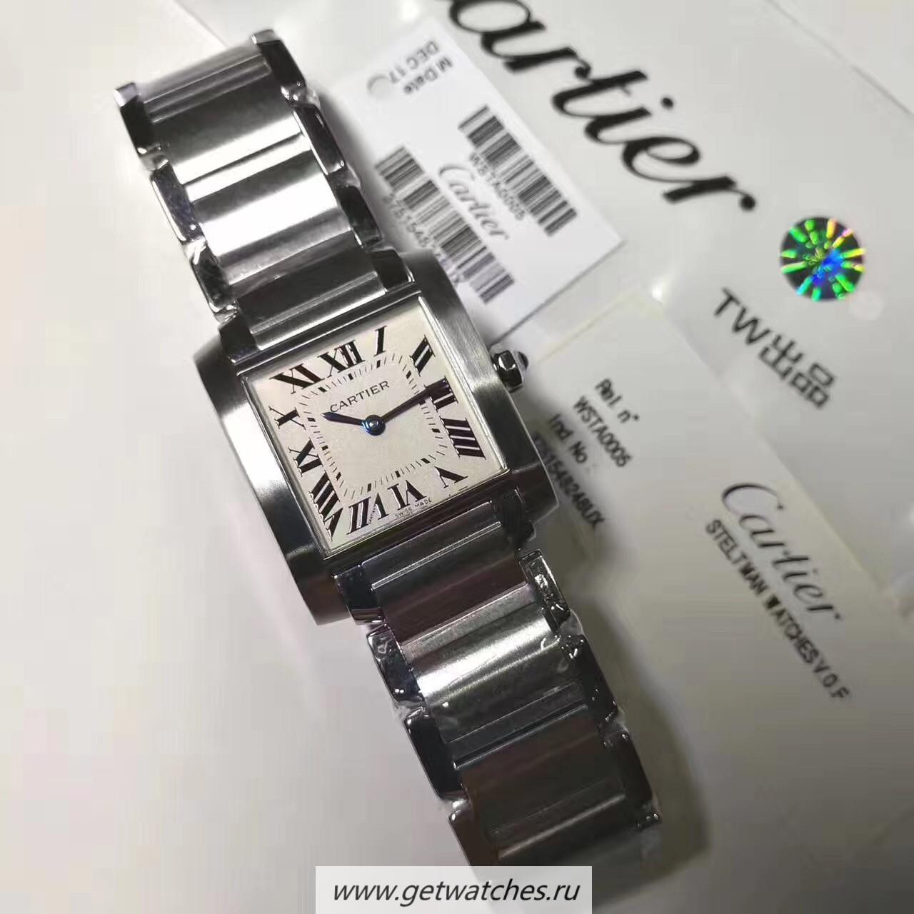 Shop Ca*t1er Tank Francaise Ladies WSTA0005 25mm x 30.40mm TWF SS White Dial Quartz