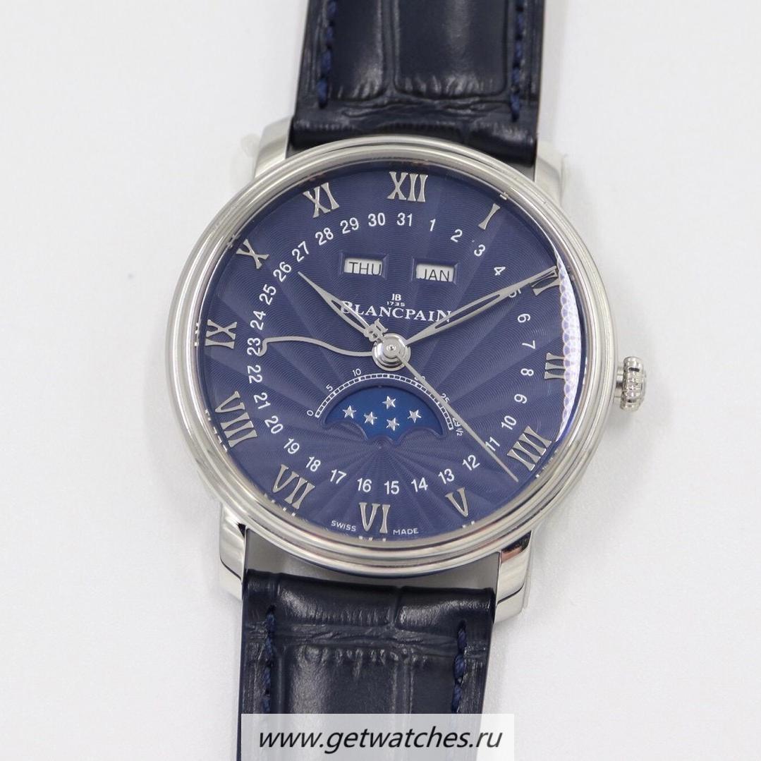 Fake Blancpain Villeret 6654 OMF V3 SS Blue Dial 6654