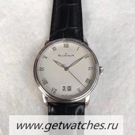 Perfect Replica Blancpain Villeret Grande Date 6669-1127-55B HGF V2 SS White Dial 6950