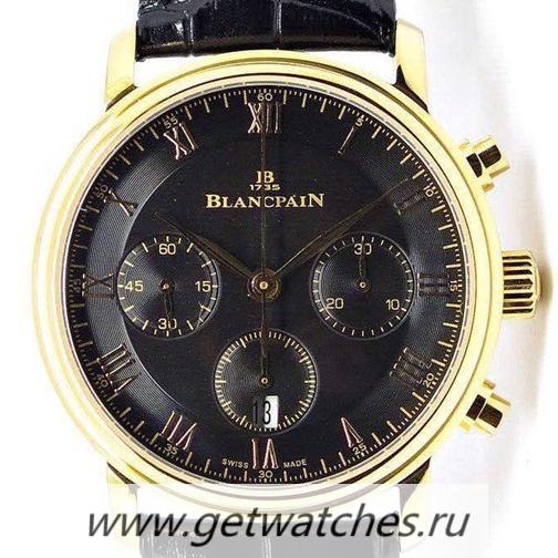 Perfect Replica Blancpain Villeret Rose Gold Black Dial 7750