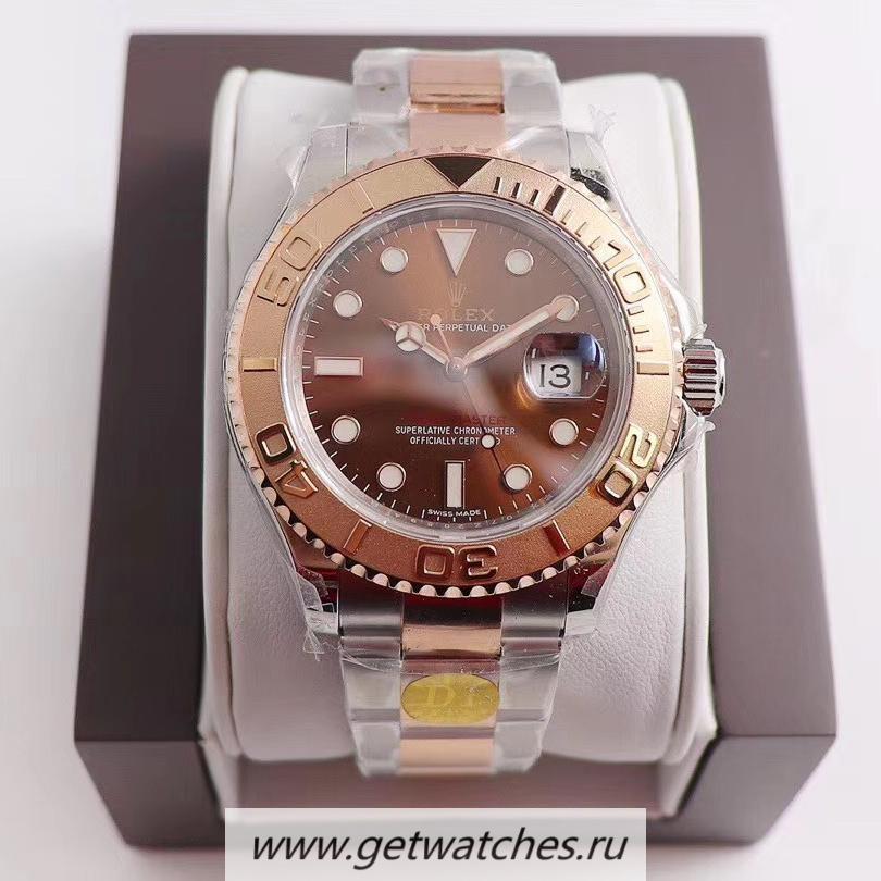Replica R01ex Yacht-Master 40 116621 D1F SS & 18K Rose Gold Wrapped Chocolate Dial 2836