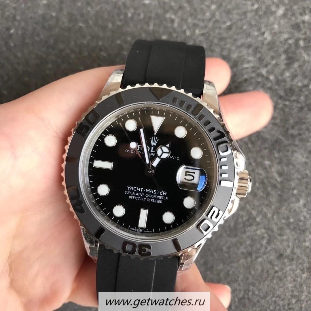 Replica R01ex Yacht-Master 40 116655 D1F SS Black Dial 2836